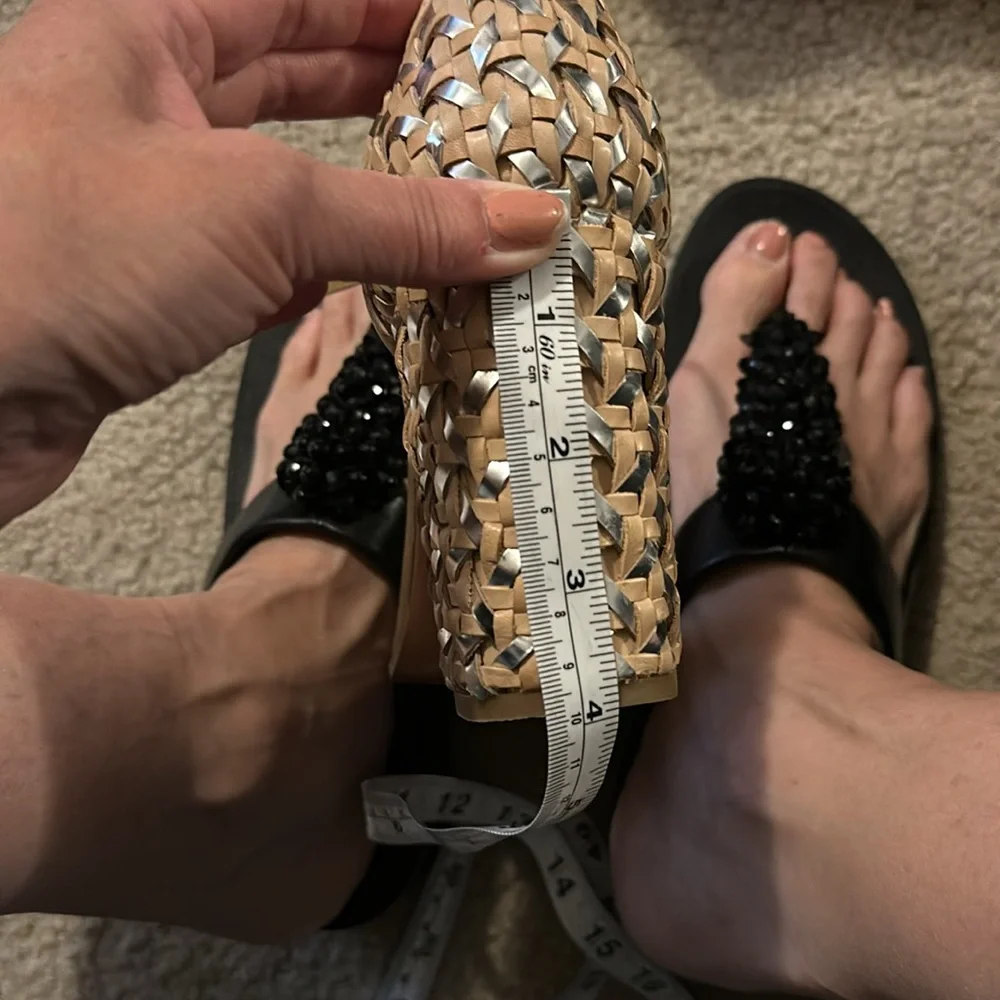 Coach Braided Block Heel Sandals